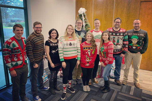 WingSwept Christmas sweater day