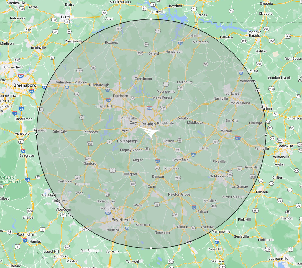 NC IT Service Area Map